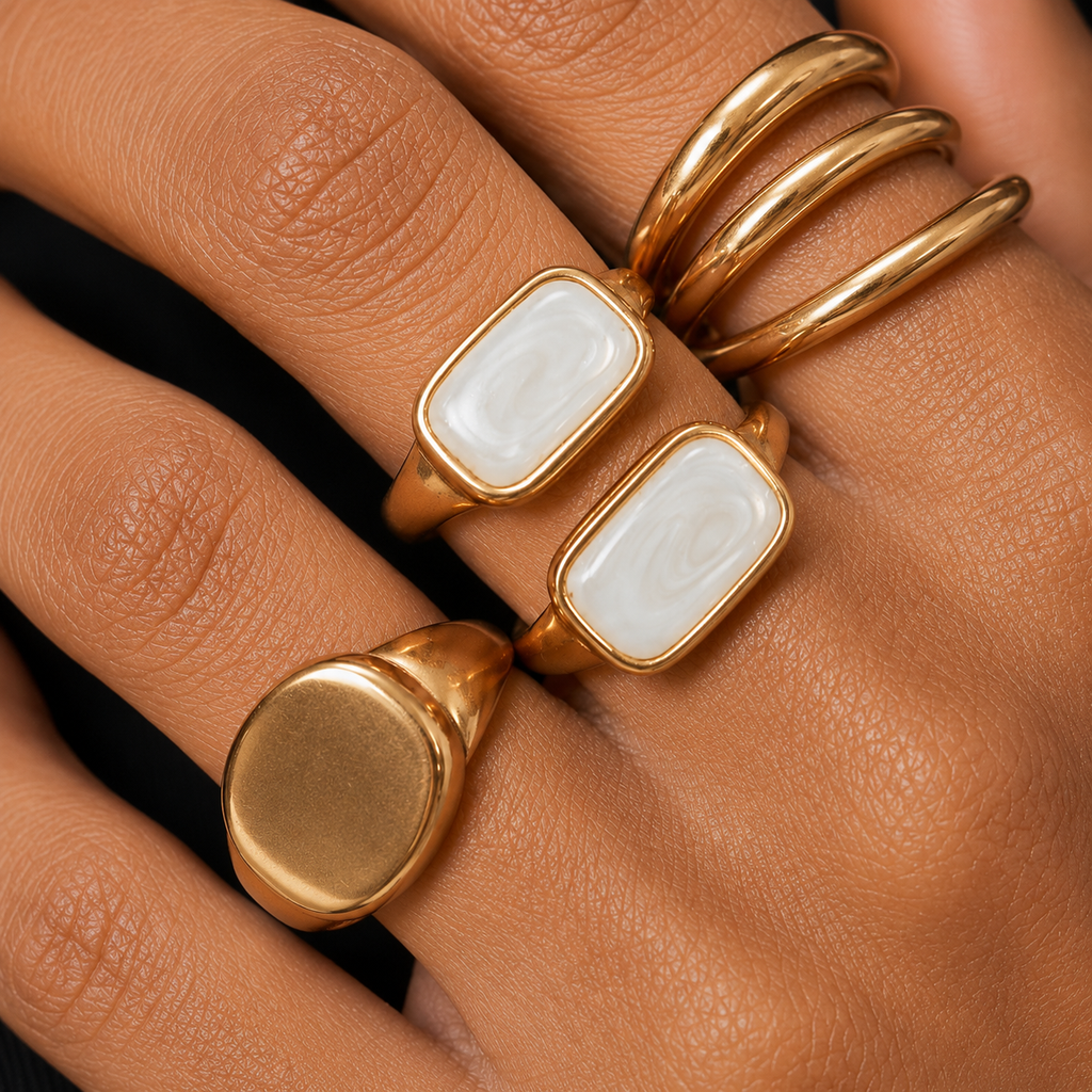Golden Muse Ring Set