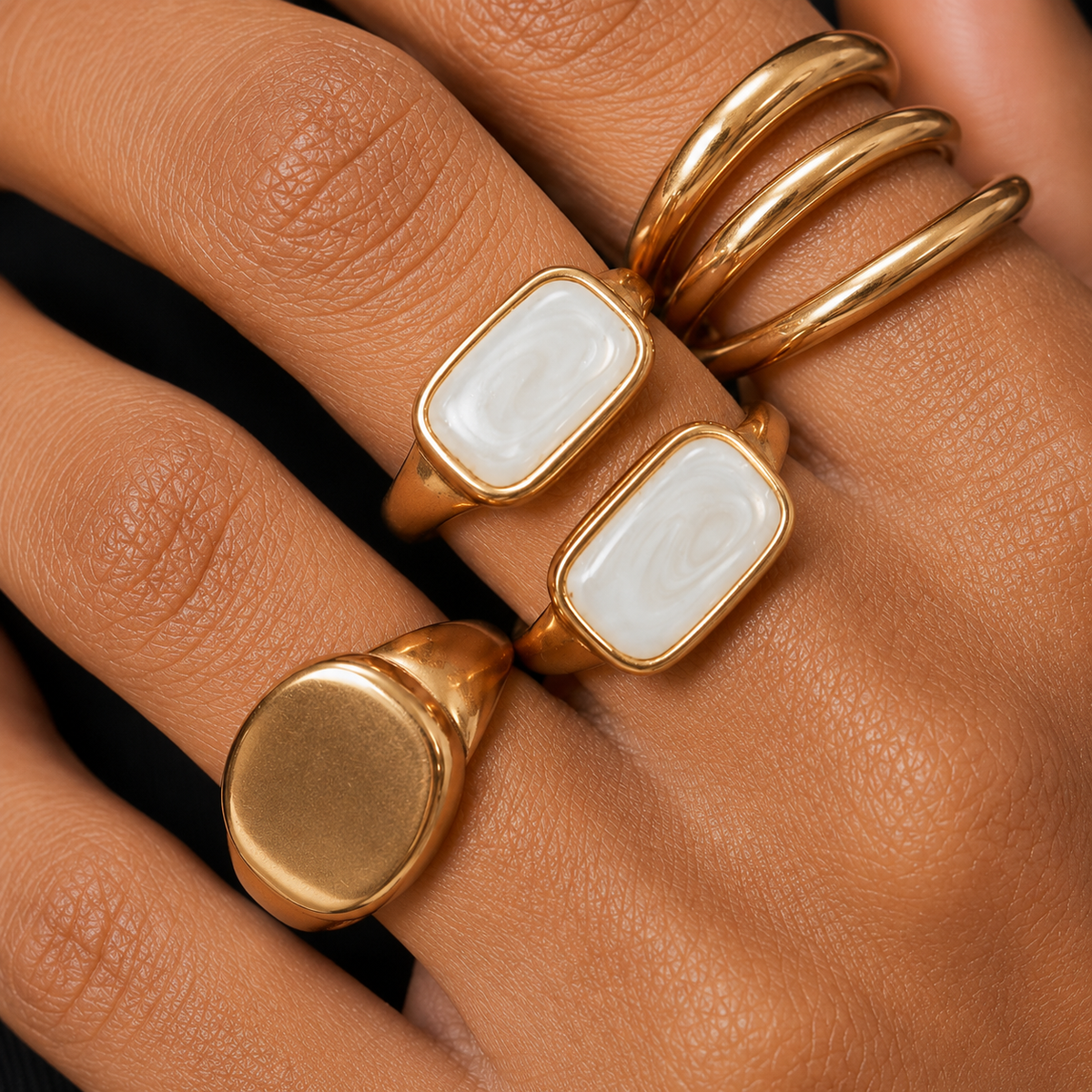 Golden Muse Ring Set
