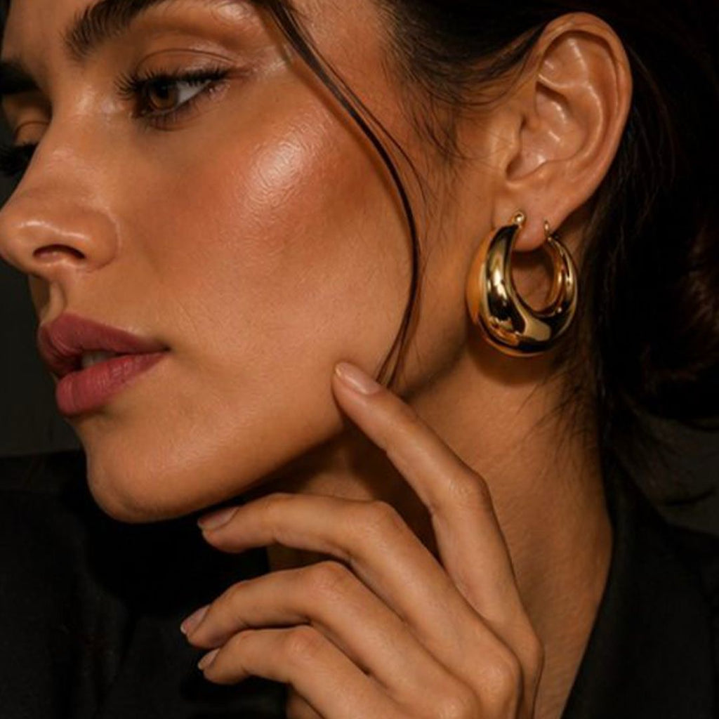 Golden Eclipse Hoops
