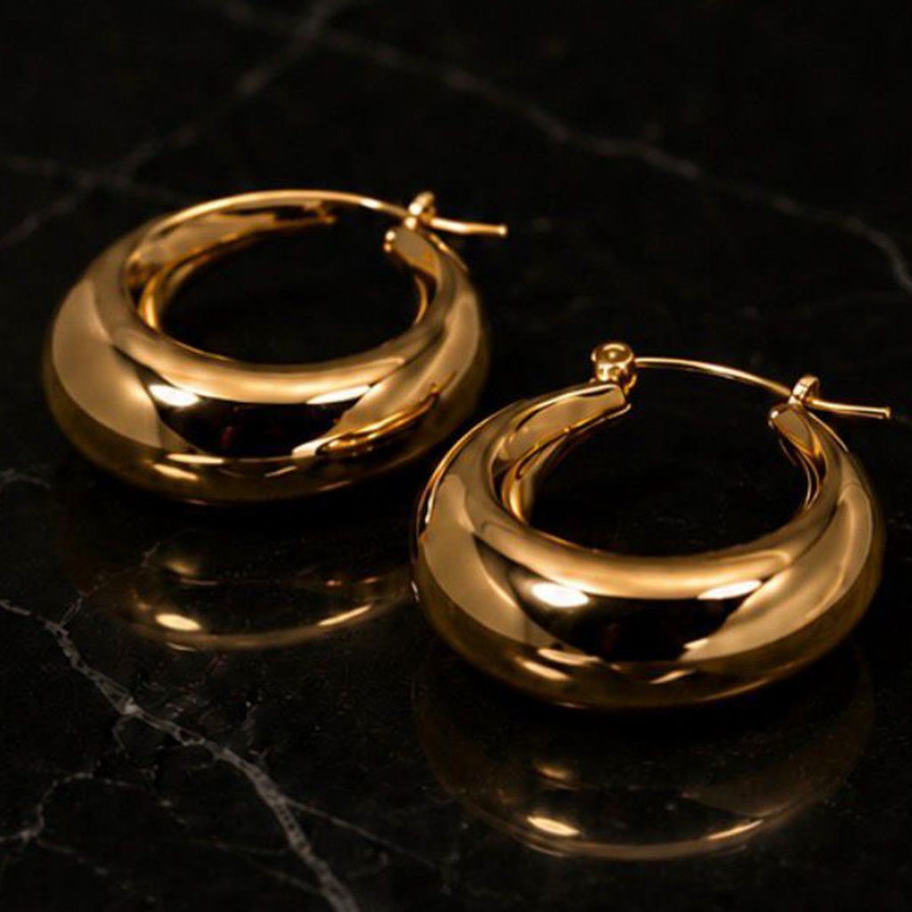 Golden Eclipse Hoops