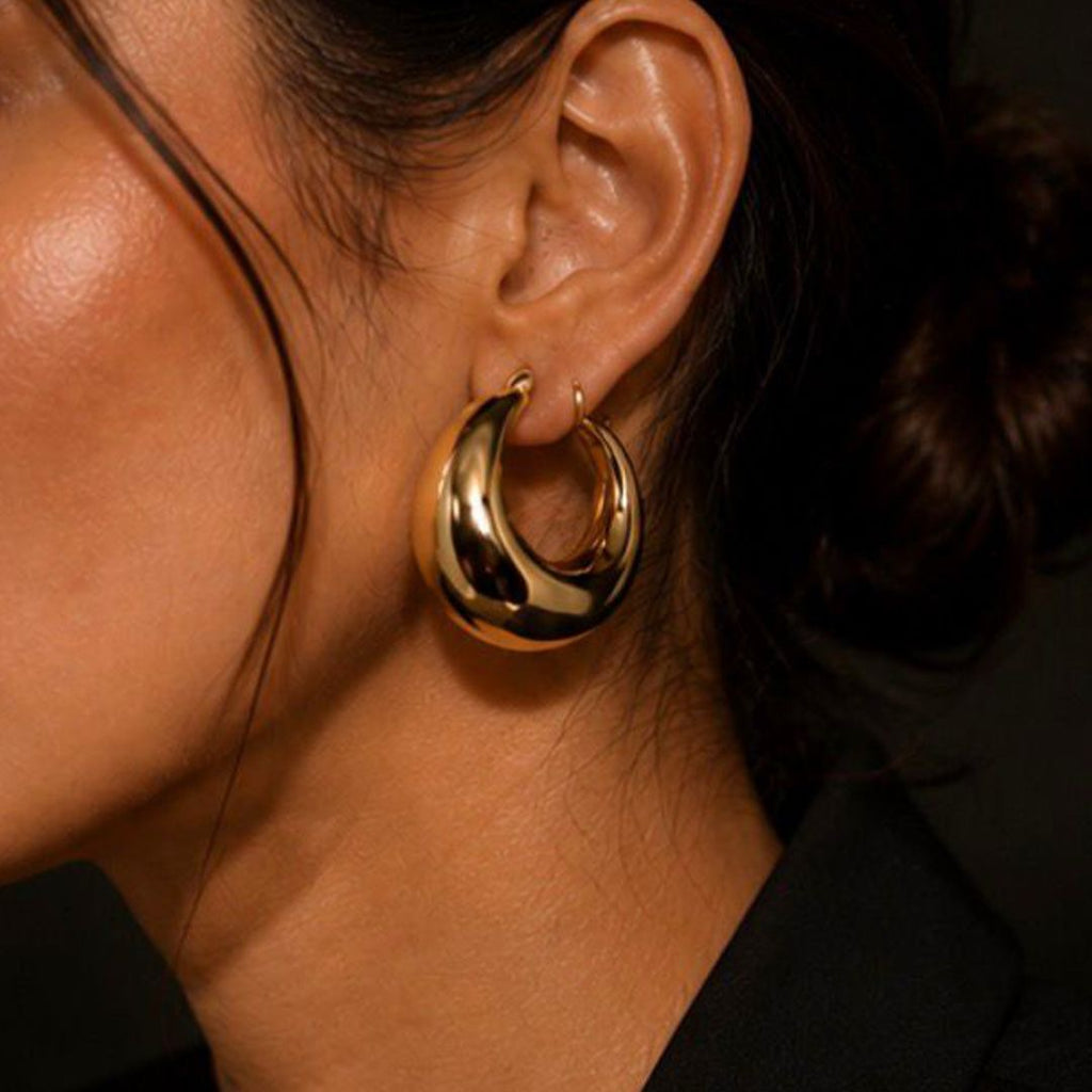 Golden Eclipse Hoops