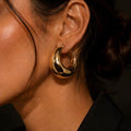 Golden Eclipse Hoops