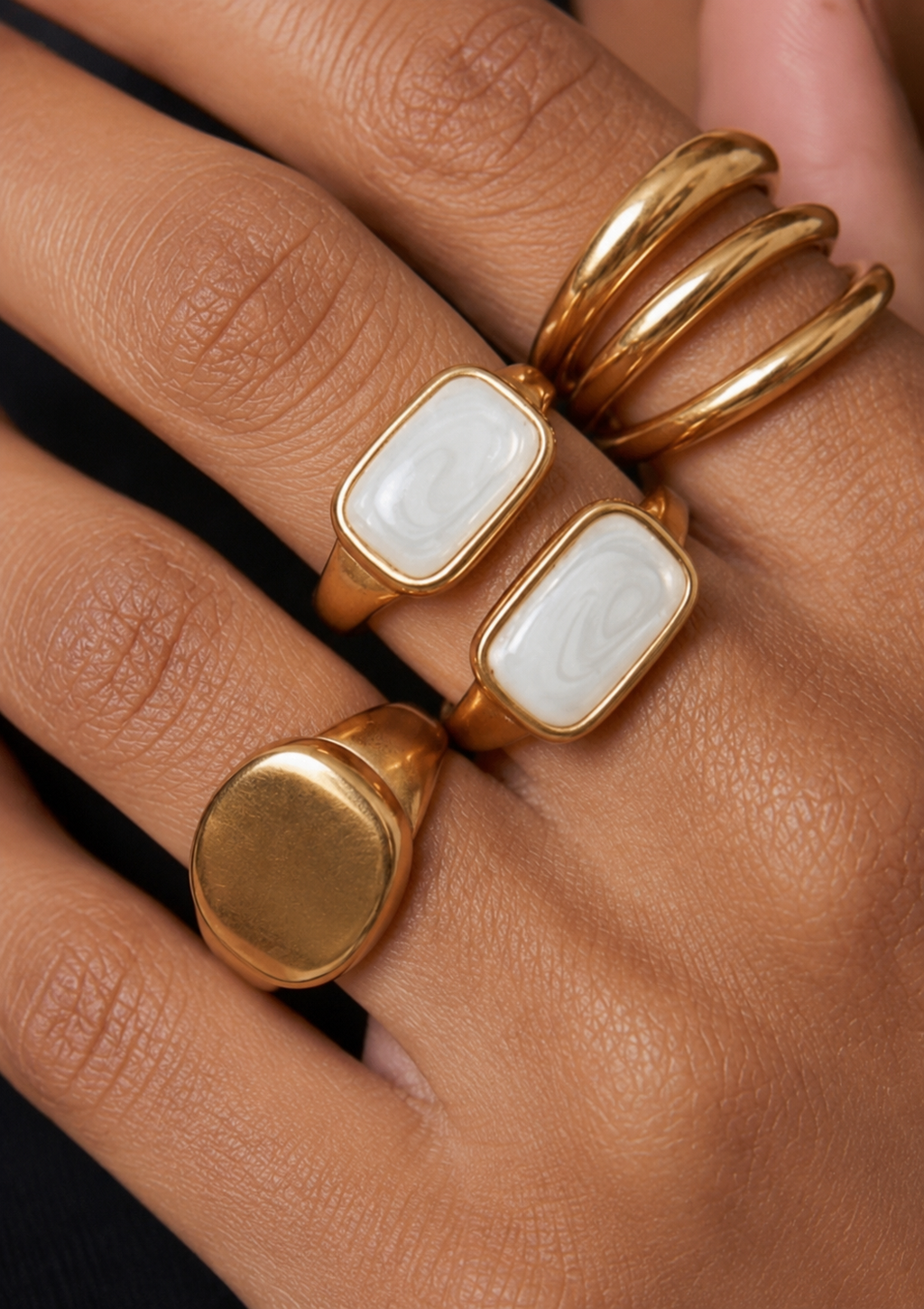 Golden Muse Ring Set