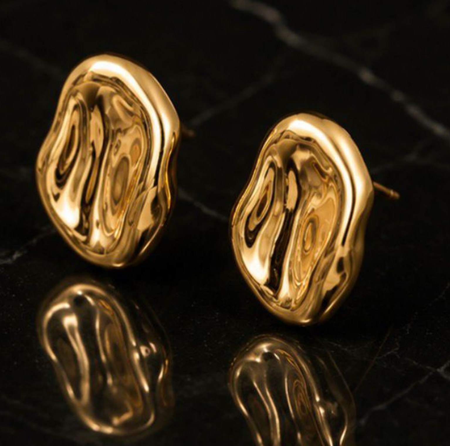 Golden Molten Earrings