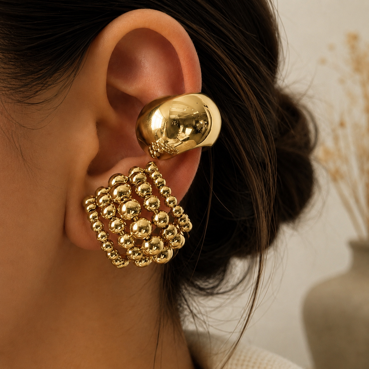 Golden Cascade Earrings