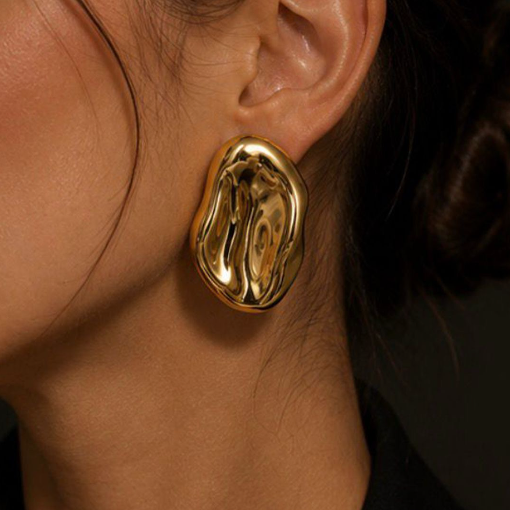 Golden Molten Earrings