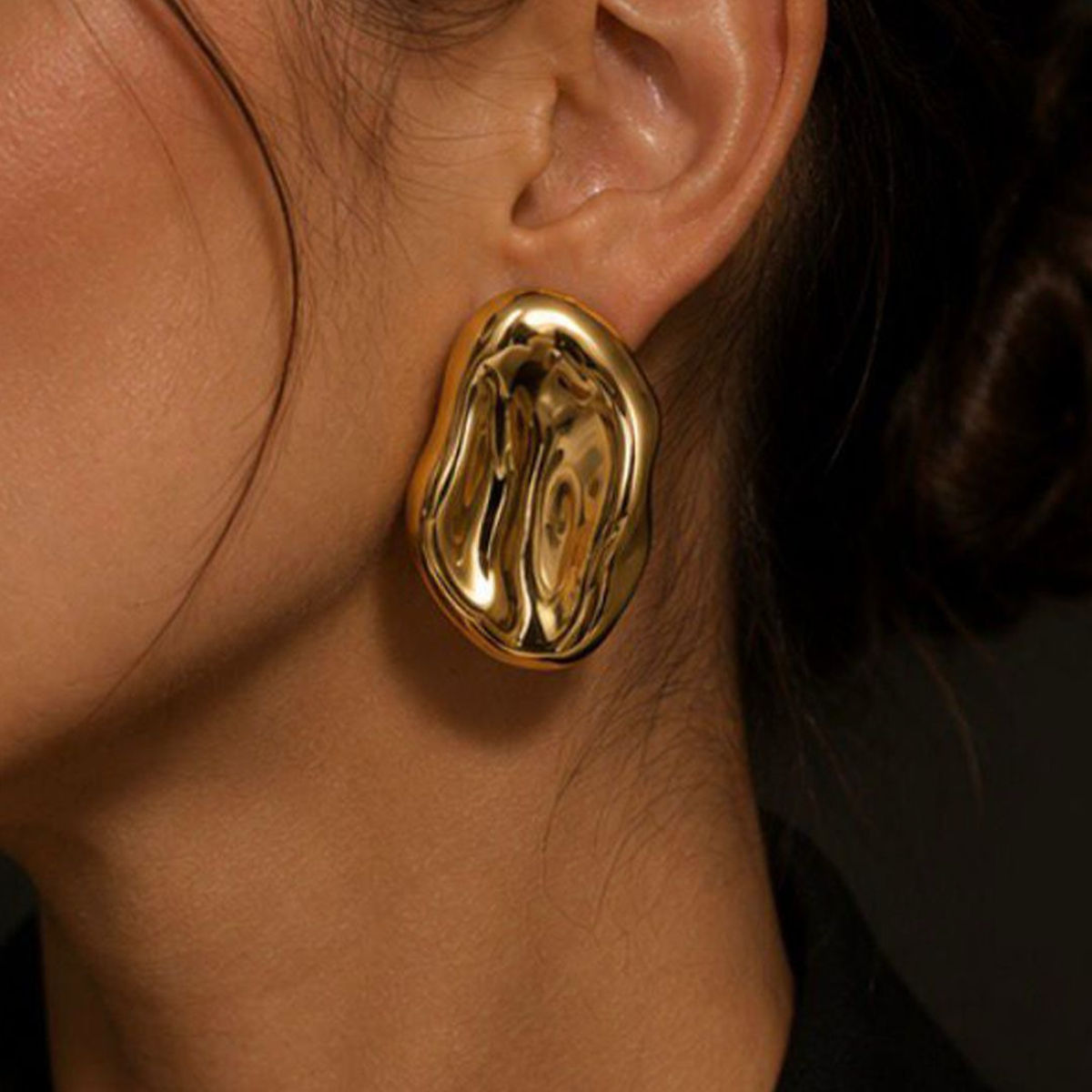 Golden Molten Earrings