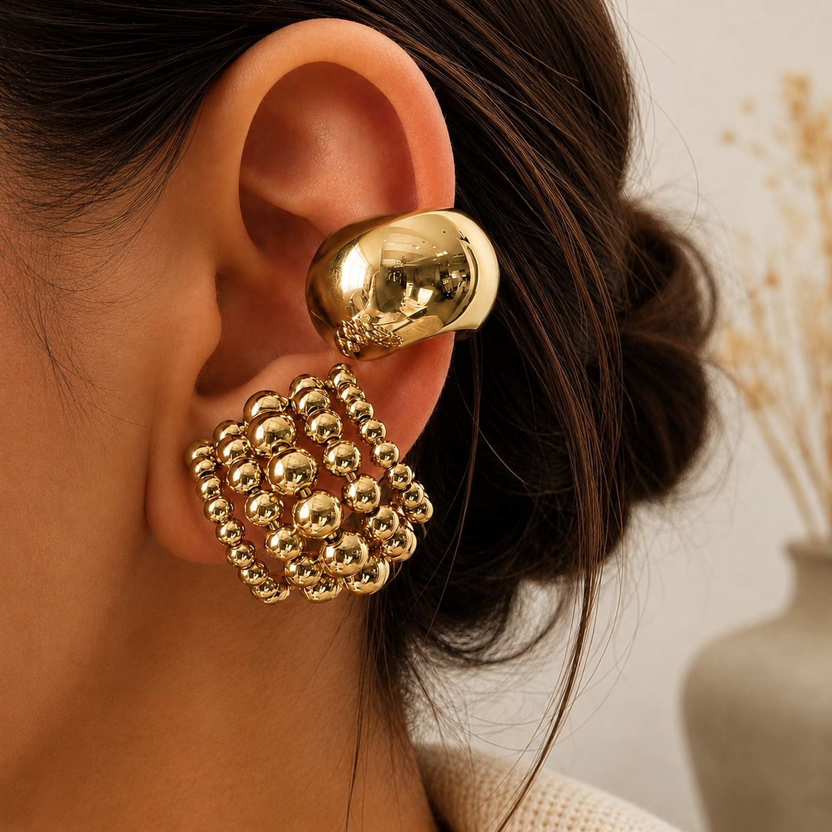 Golden Cascade Earrings