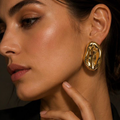 Golden Molten Earrings