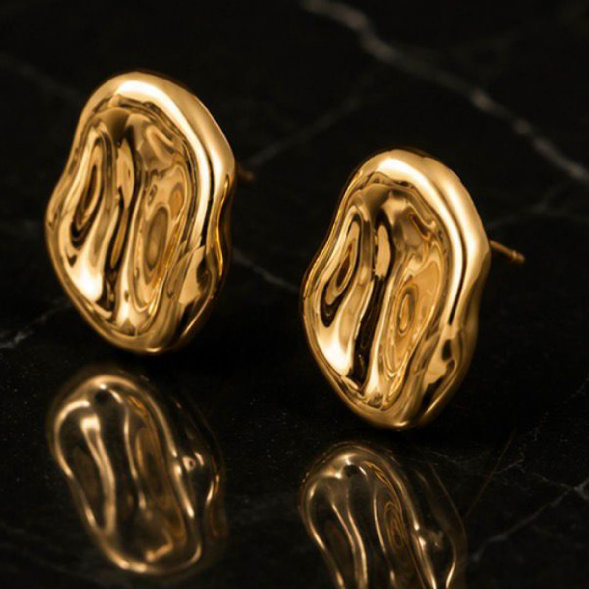 Golden Molten Earrings